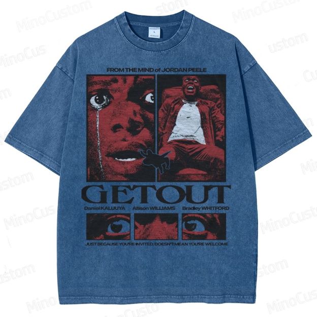 "Get Out" Psychological Thriller Washed T-Shirt 