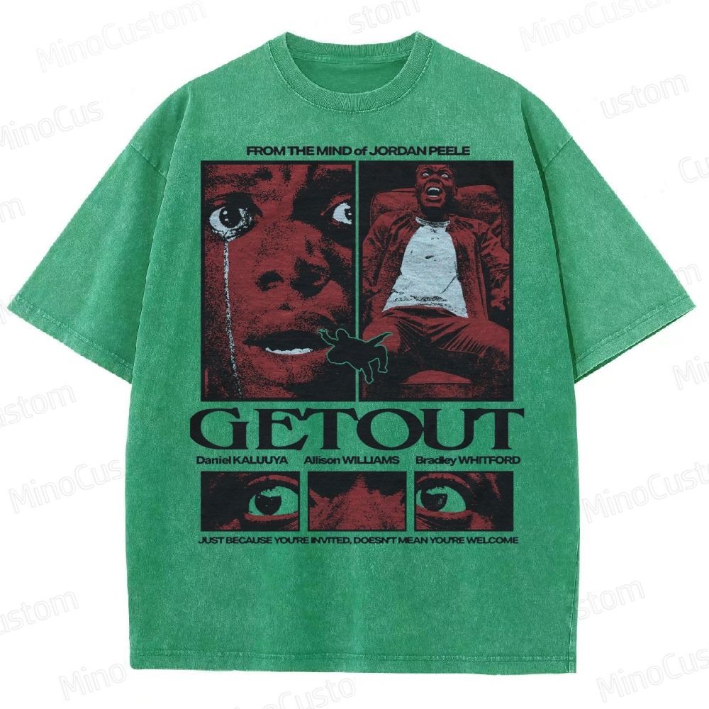 "Get Out" Psychological Thriller Washed T-Shirt 