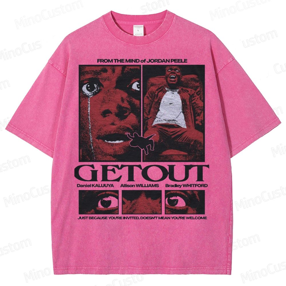 "Get Out" Psychological Thriller Washed T-Shirt 