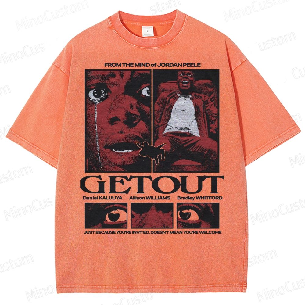 "Get Out" Psychological Thriller Washed T-Shirt 