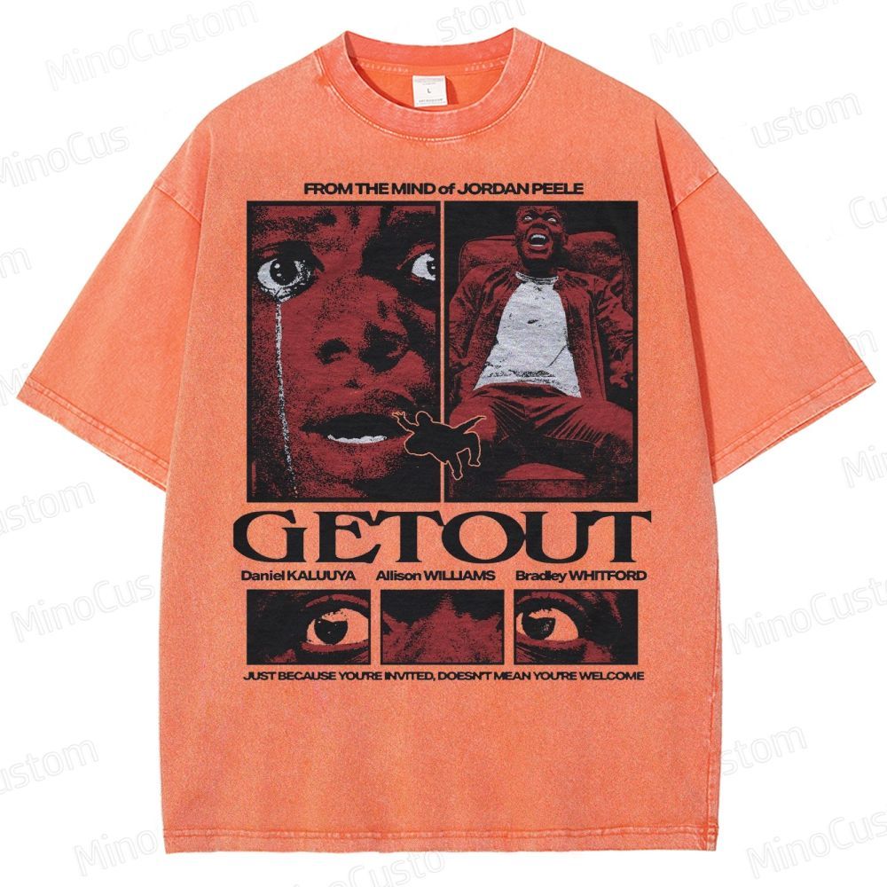"Get Out" Psychological Thriller Washed T-Shirt 