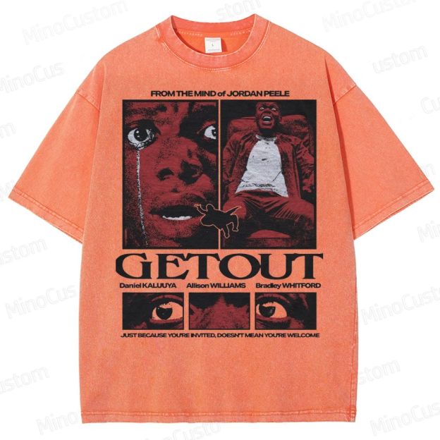 "Get Out" Psychological Thriller Washed T-Shirt 