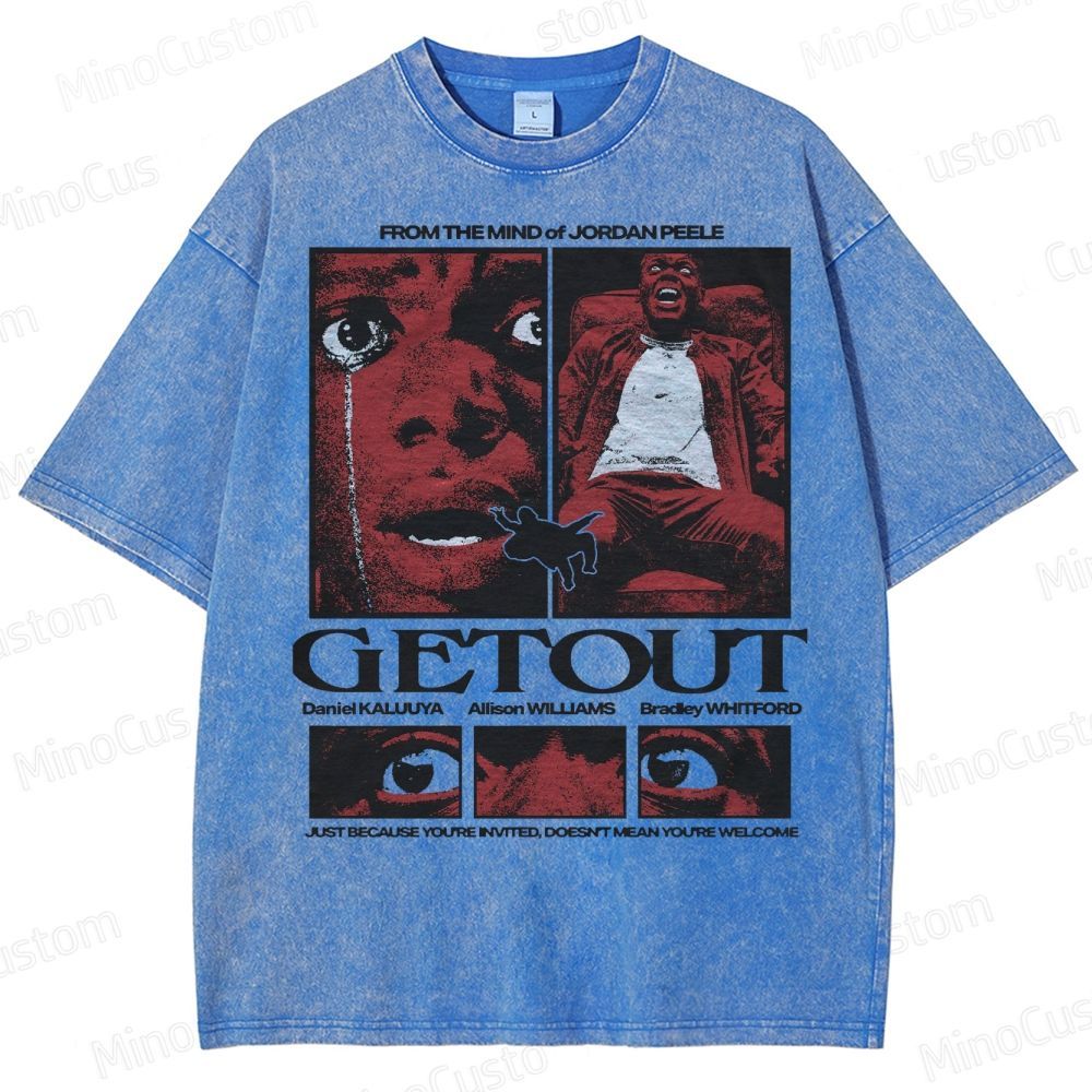 "Get Out" Psychological Thriller Washed T-Shirt 
