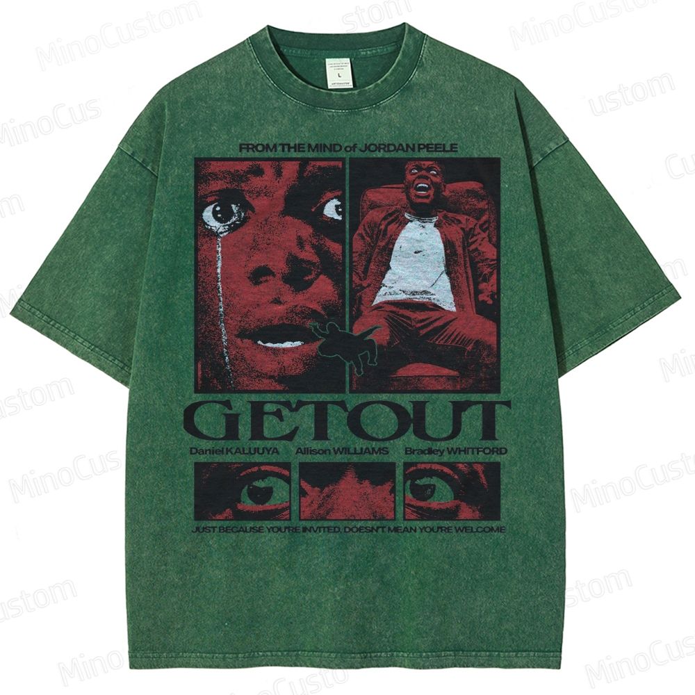 "Get Out" Psychological Thriller Washed T-Shirt 