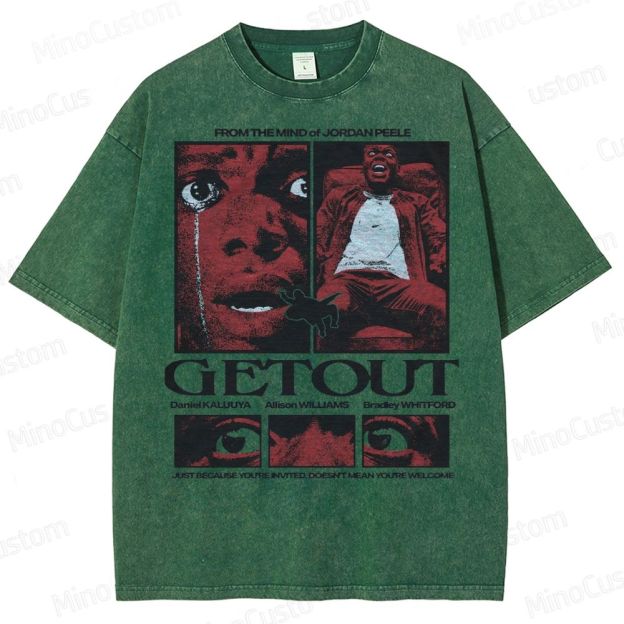 "Get Out" Psychological Thriller Washed T-Shirt 