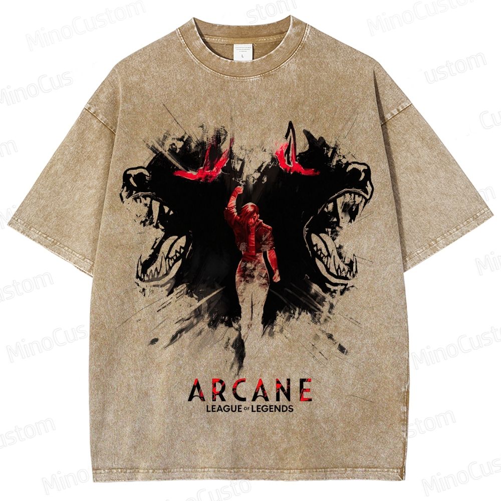 Vintage - washed Arcane: League of Legends Graphic T - shirt