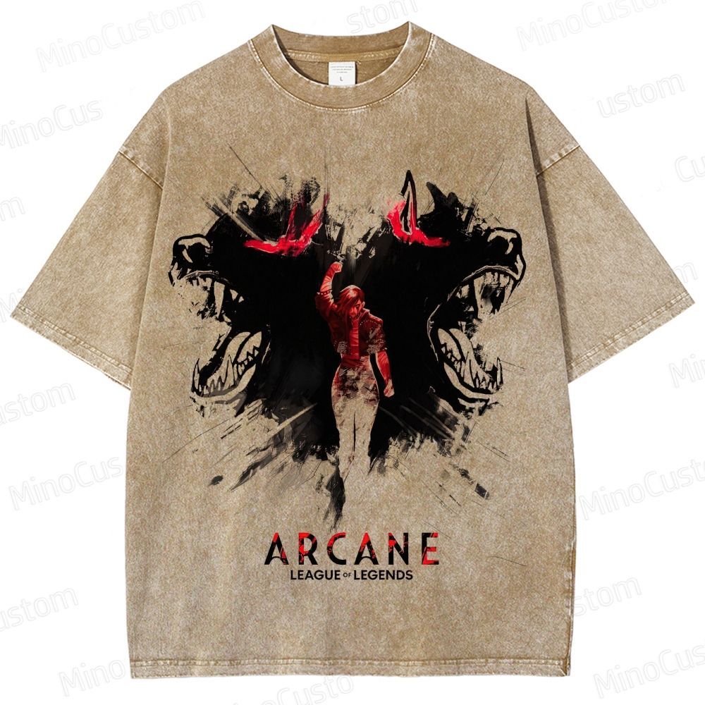 Vintage - washed Arcane: League of Legends Graphic T - shirt