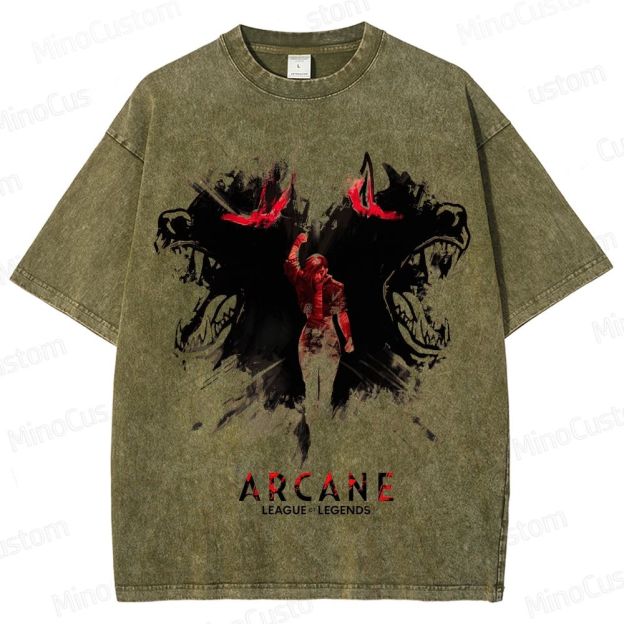 Vintage - washed Arcane: League of Legends Graphic T - shirt