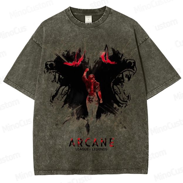 Vintage - washed Arcane: League of Legends Graphic T - shirt