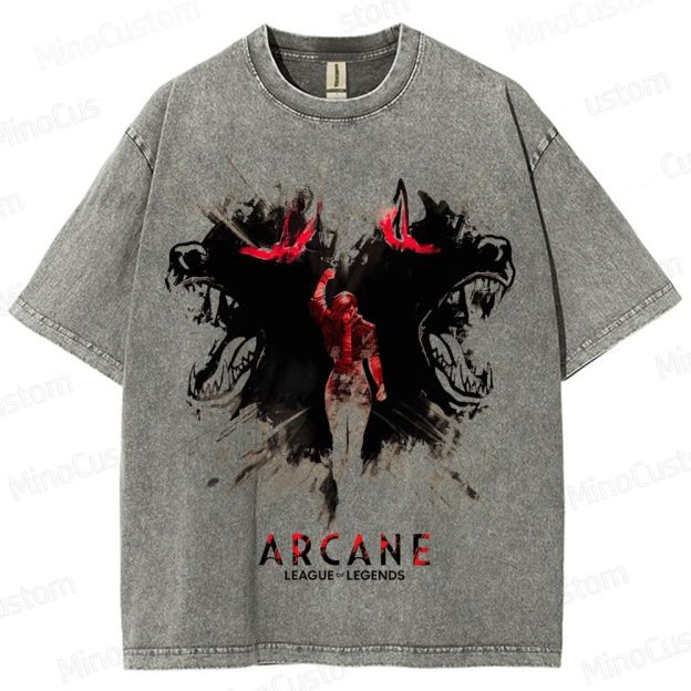 Vintage - washed Arcane: League of Legends Graphic T - shirt