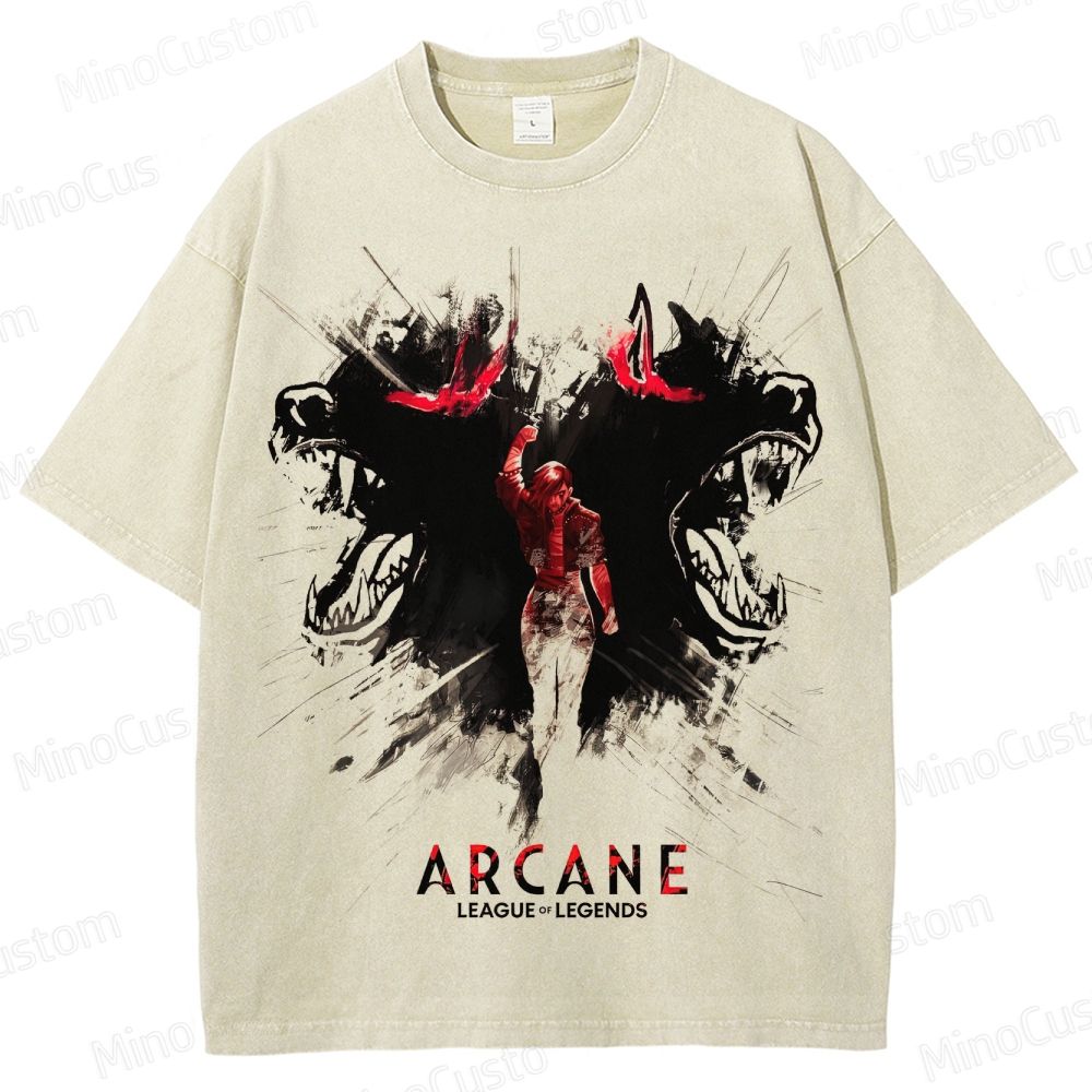 Vintage - washed Arcane: League of Legends Graphic T - shirt