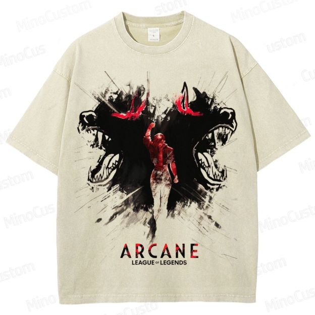 Vintage - washed Arcane: League of Legends Graphic T - shirt