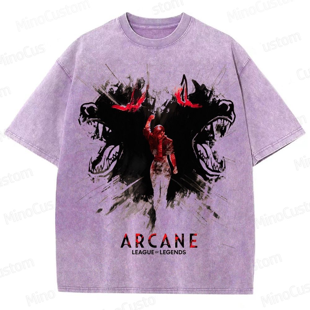 Vintage - washed Arcane: League of Legends Graphic T - shirt
