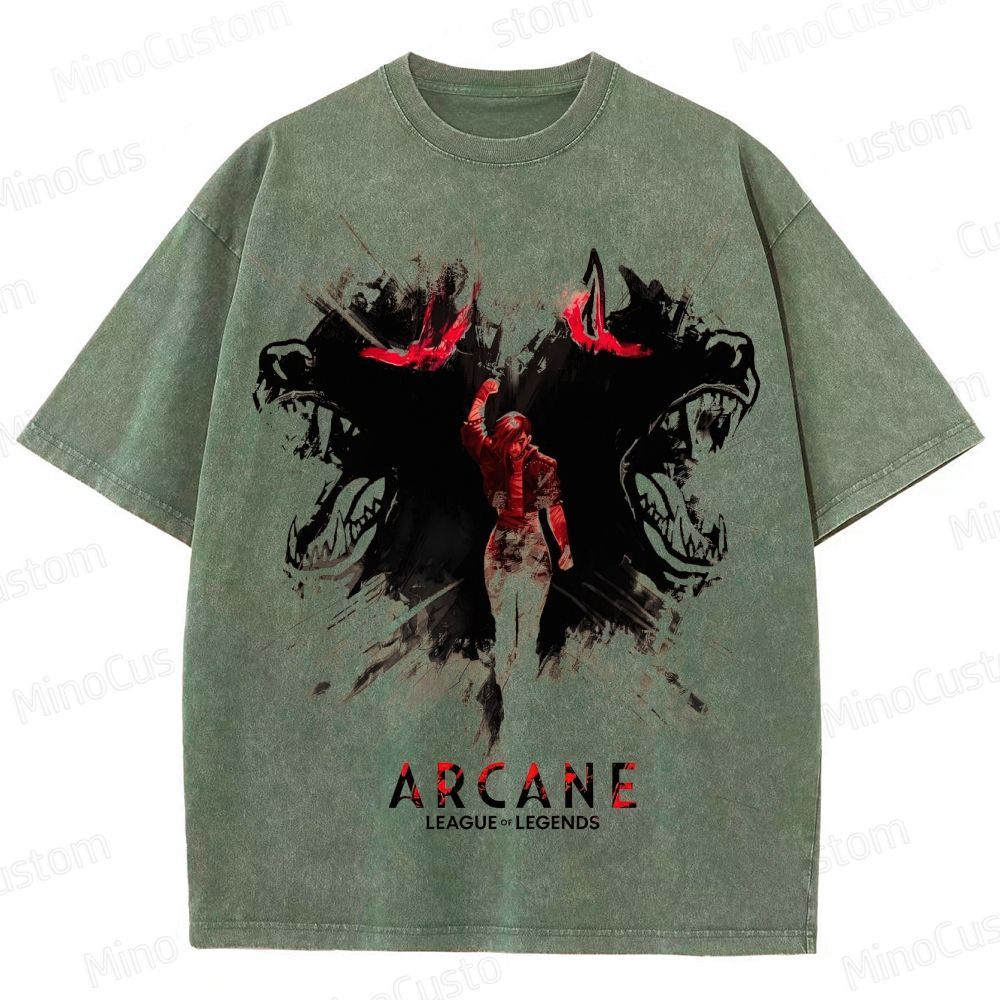 Vintage - washed Arcane: League of Legends Graphic T - shirt