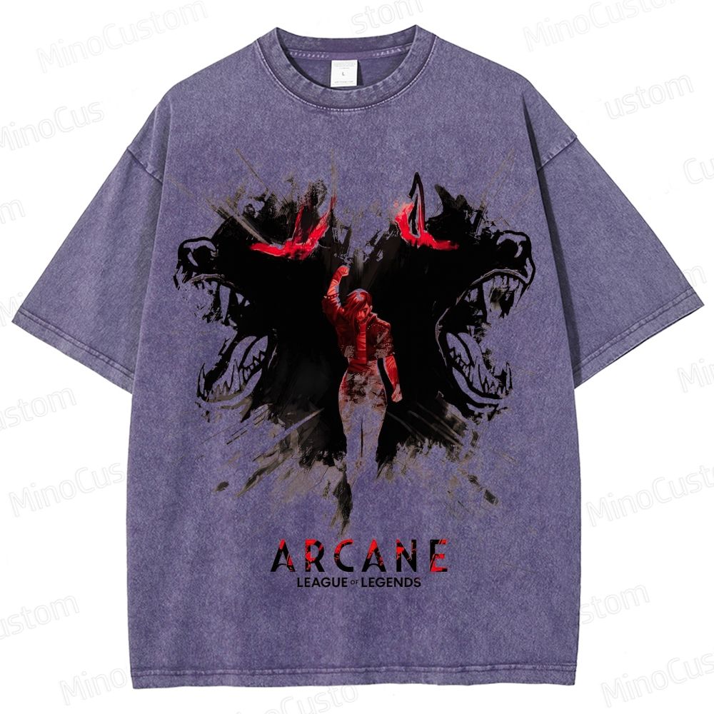Vintage - washed Arcane: League of Legends Graphic T - shirt