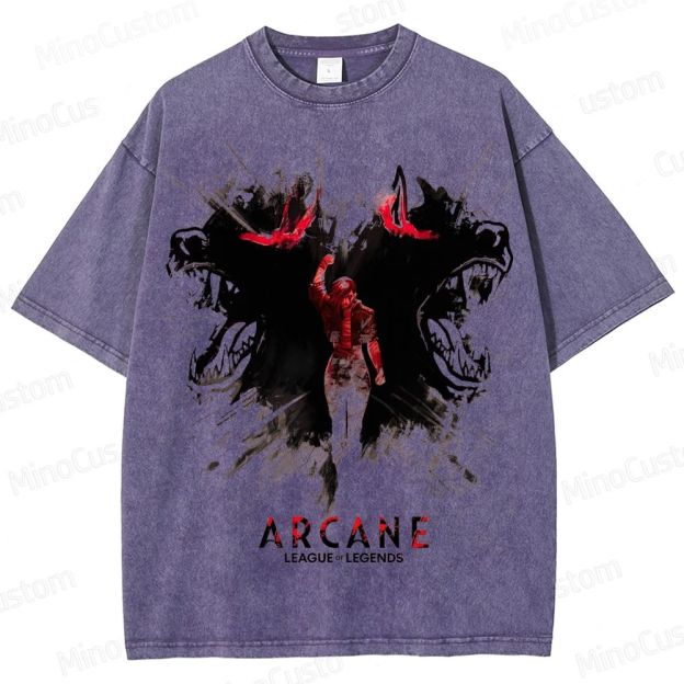 Vintage - washed Arcane: League of Legends Graphic T - shirt