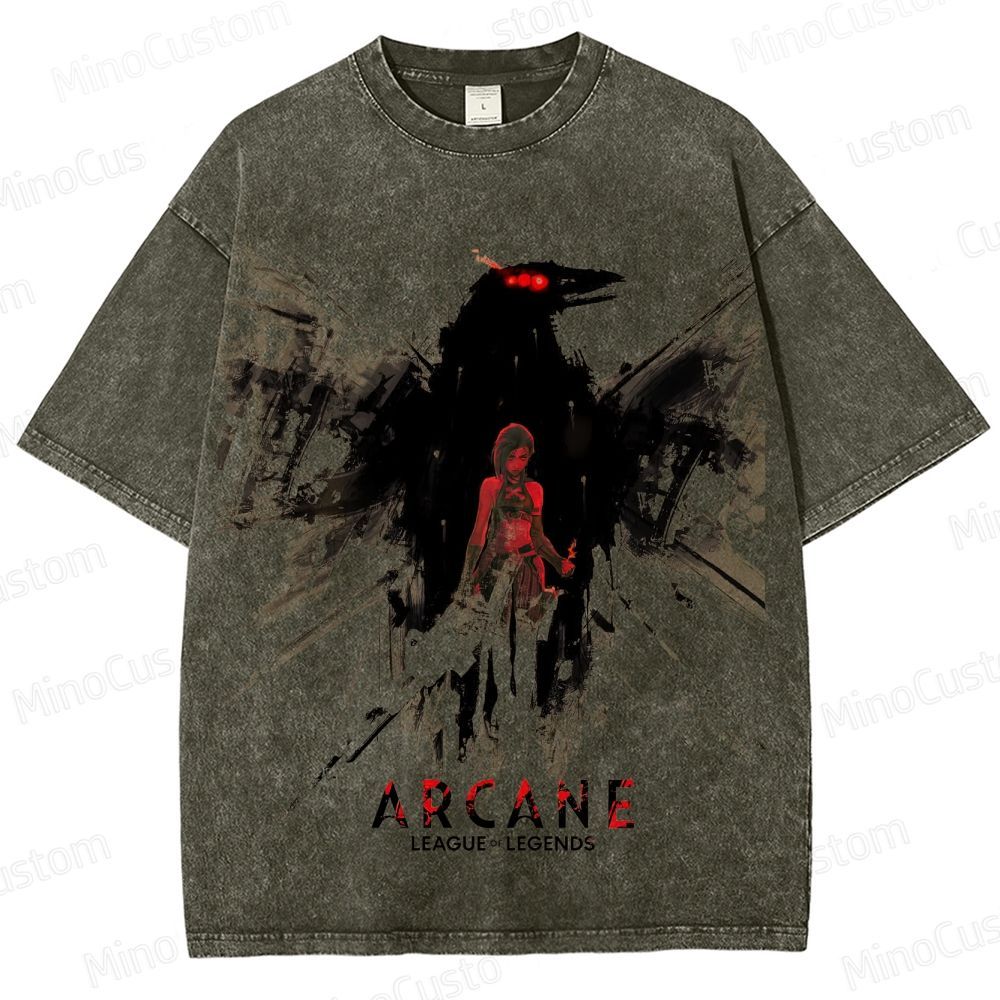 Vintage - washed Arcane: League of Legends Graphic T - shirt