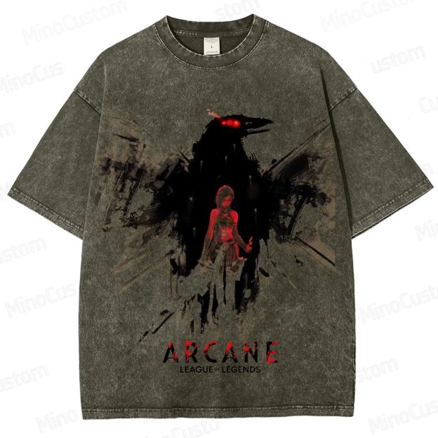 Vintage - washed Arcane: League of Legends Graphic T - shirt