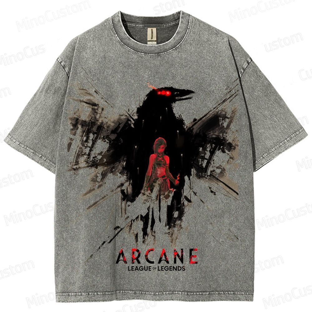 Vintage - washed Arcane: League of Legends Graphic T - shirt