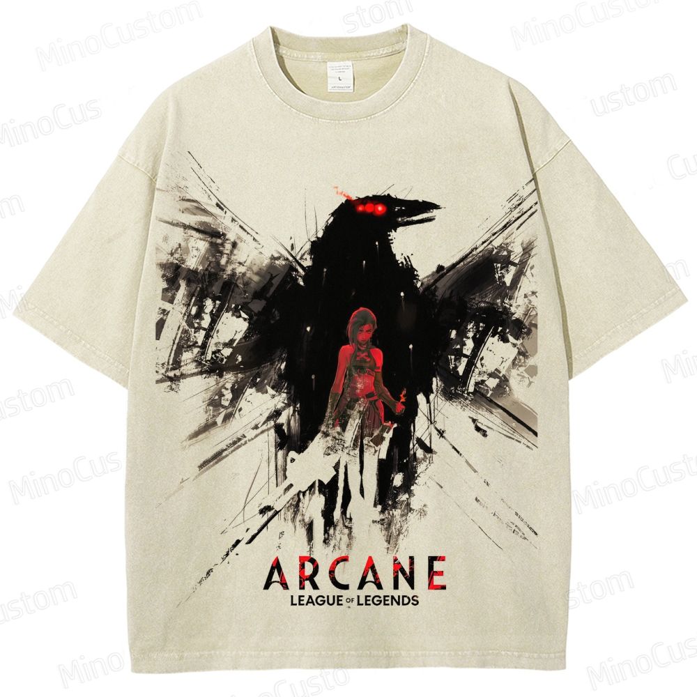 Vintage - washed Arcane: League of Legends Graphic T - shirt