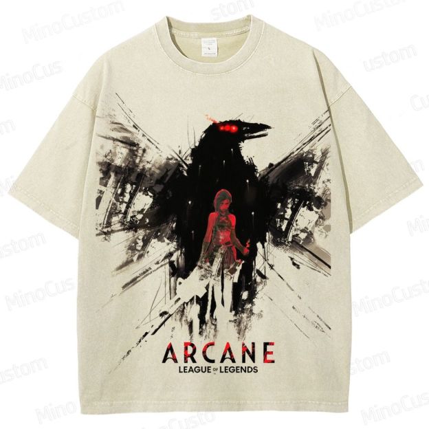 Vintage - washed Arcane: League of Legends Graphic T - shirt