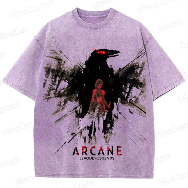 Vintage - washed Arcane: League of Legends Graphic T - shirt