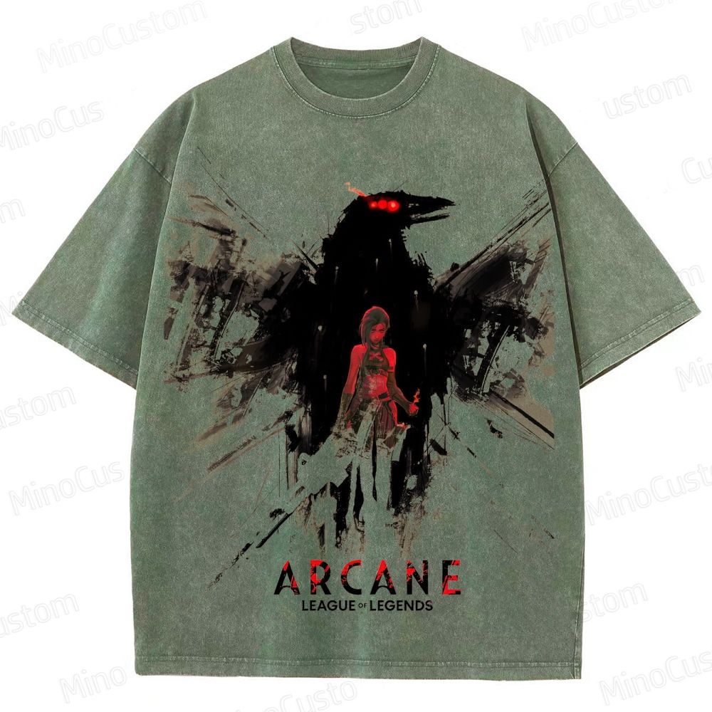 Vintage - washed Arcane: League of Legends Graphic T - shirt