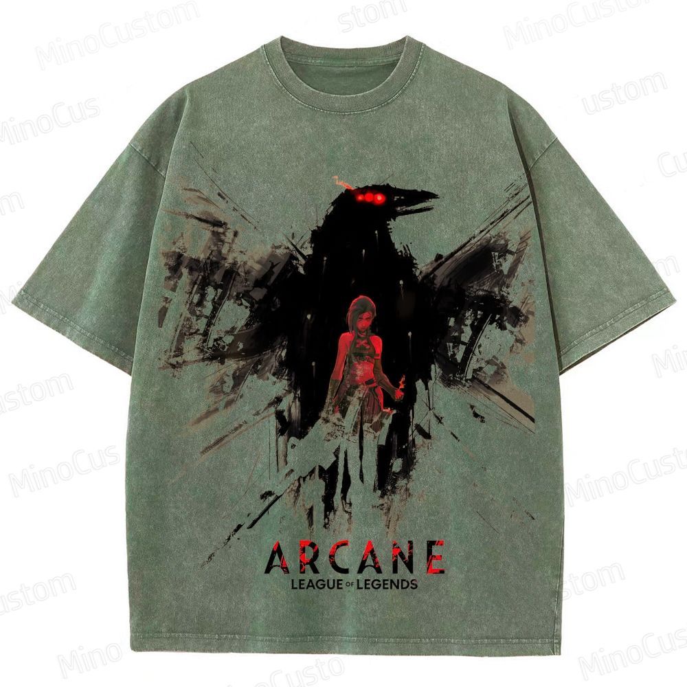 Vintage - washed Arcane: League of Legends Graphic T - shirt