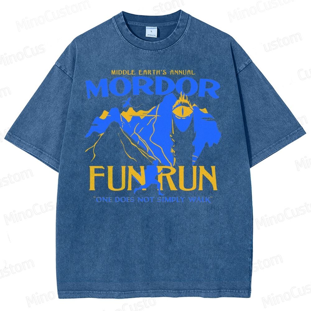 Mordor Fun Run Parody Washed T-Shirt 