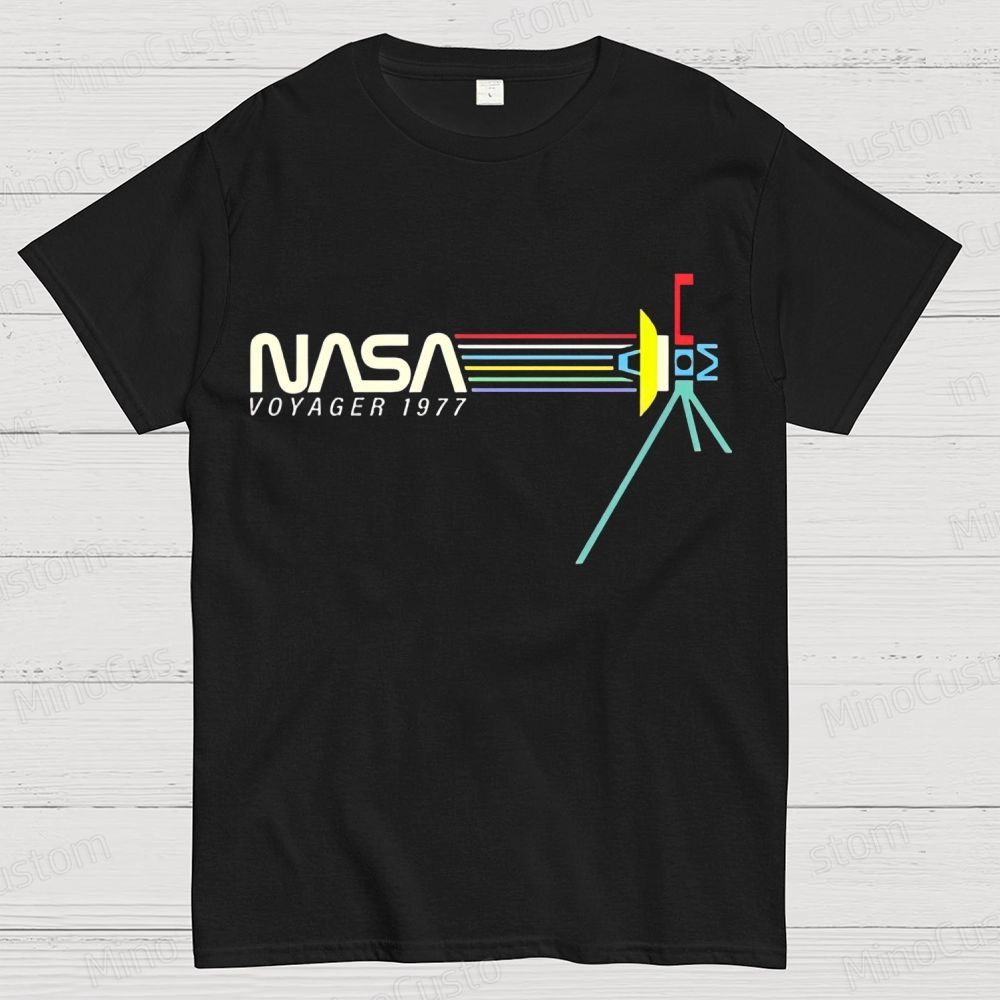 Retro NASA Voyager Spacecraft Geeky T-Shirt