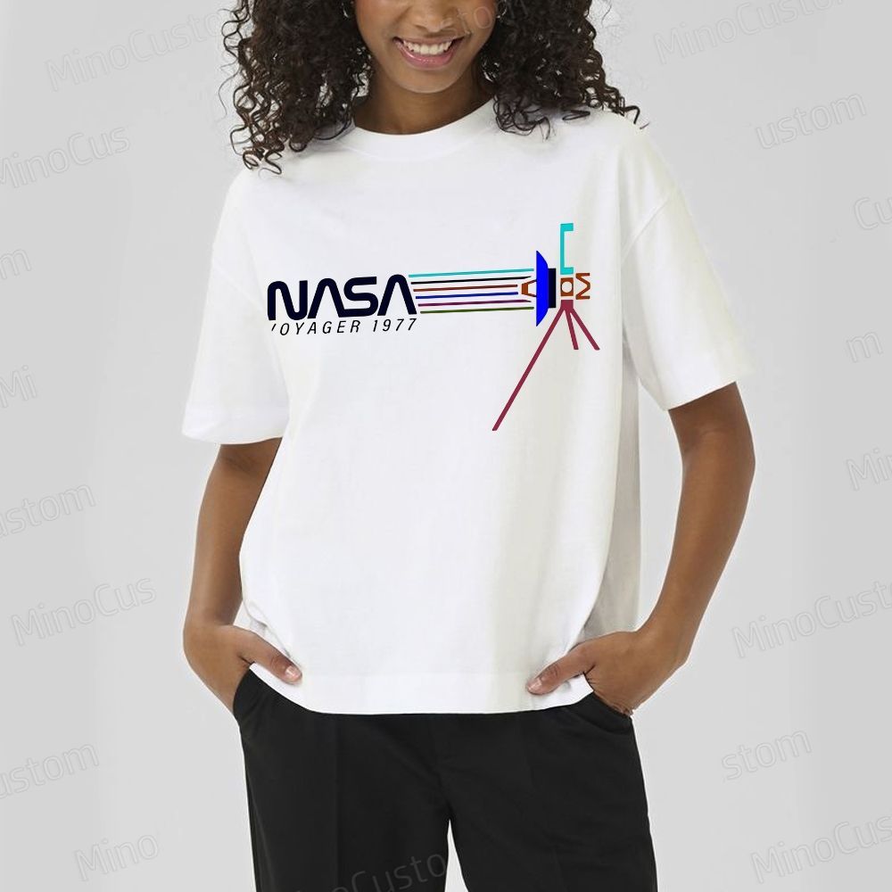 Retro NASA Voyager Spacecraft Geeky T-Shirt