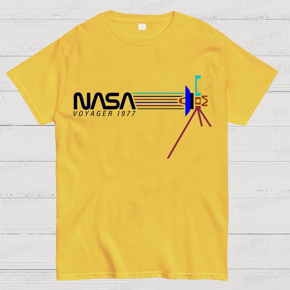Retro NASA Voyager Spacecraft Geeky T-Shirt