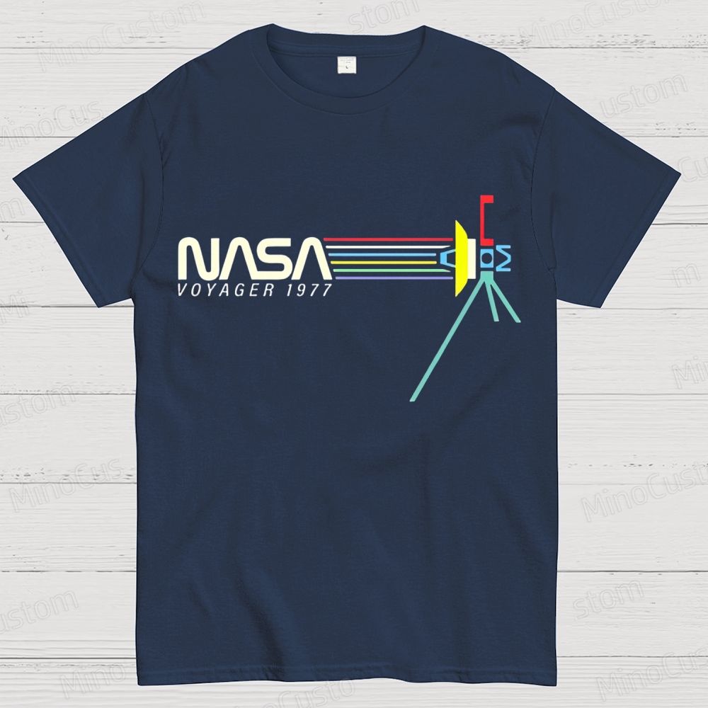 Retro NASA Voyager Spacecraft Geeky T-Shirt