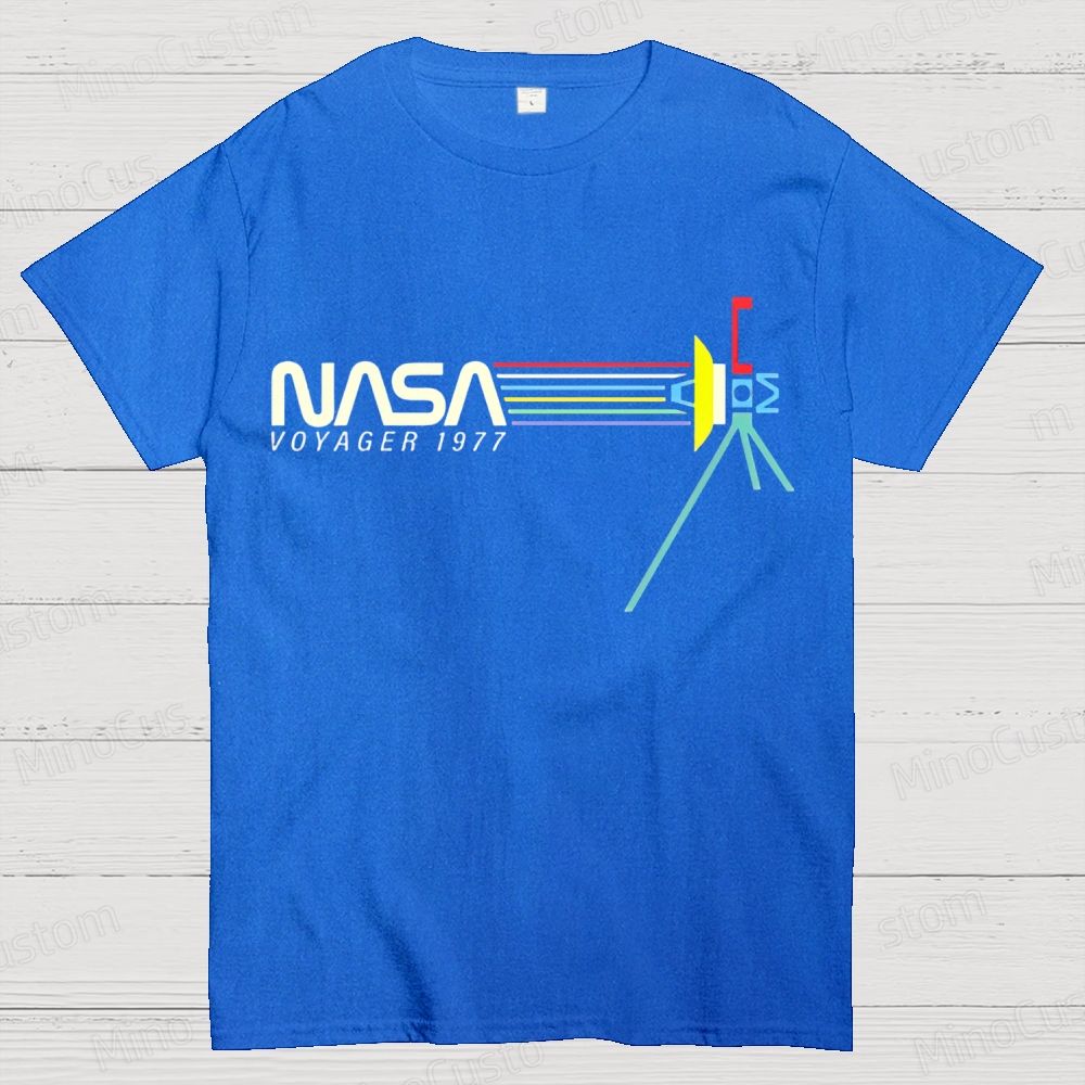Retro NASA Voyager Spacecraft Geeky T-Shirt