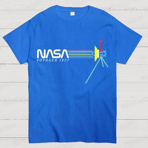 Retro NASA Voyager Spacecraft Geeky T-Shirt
