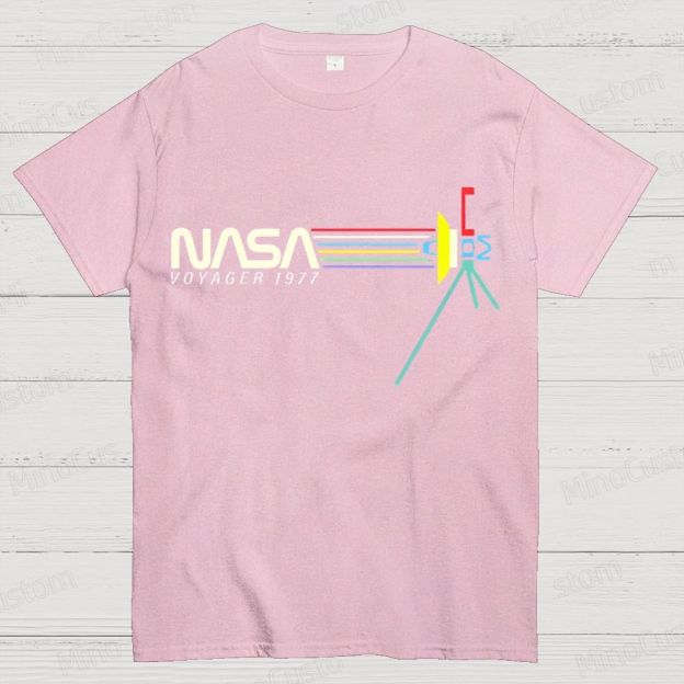 Retro NASA Voyager Spacecraft Geeky T-Shirt