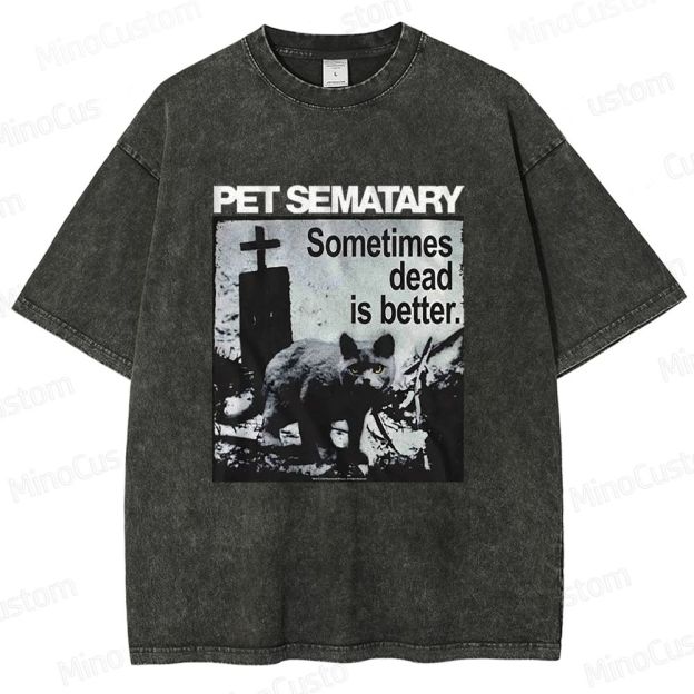 Vintage - Washed Pet Sematary "Sometimes Dead Is Better" Graphic T - shirt