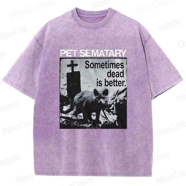 Vintage - Washed Pet Sematary "Sometimes Dead Is Better" Graphic T - shirt