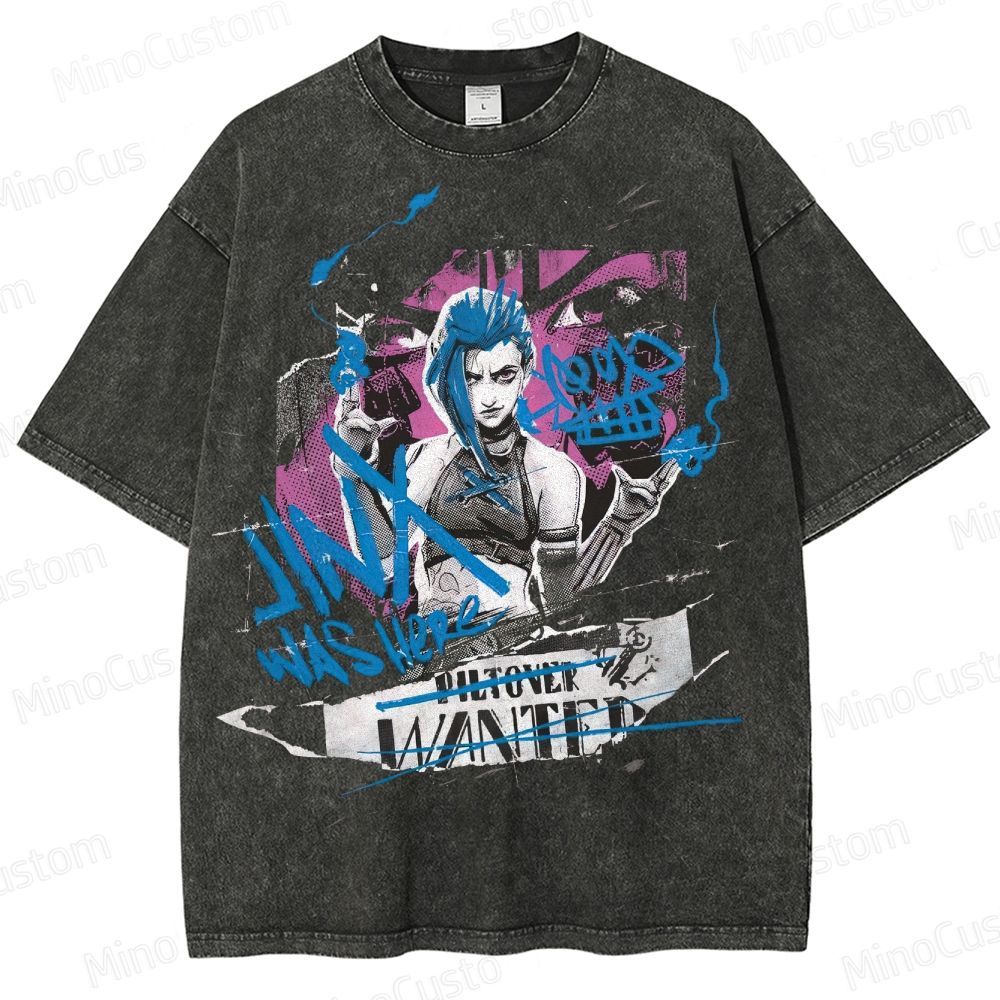 Vintage - Washed Arcane Jinx "Jinx Was Here" Graphic T - shirt