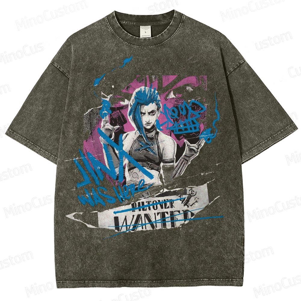 Vintage - Washed Arcane Jinx "Jinx Was Here" Graphic T - shirt
