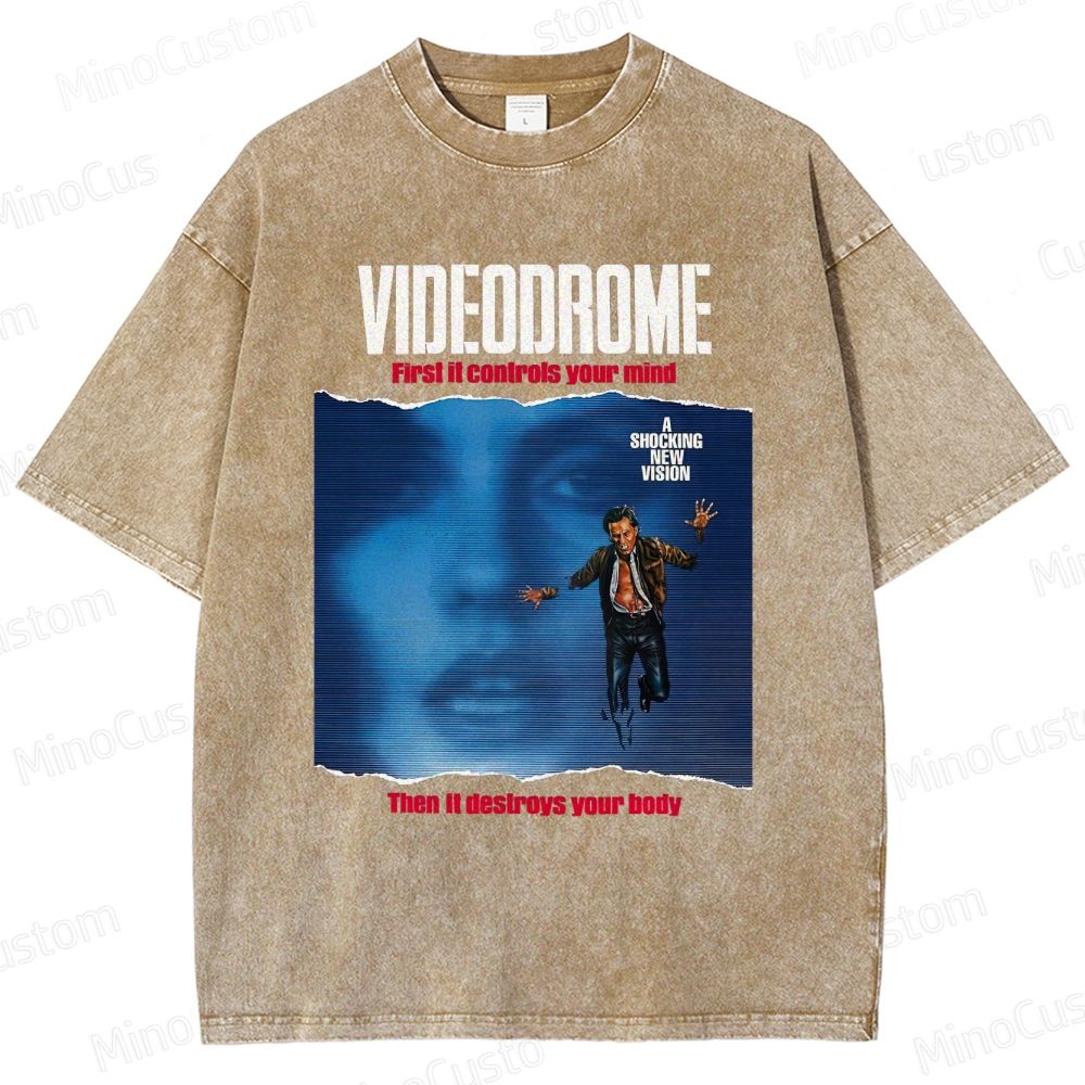 Vintage - Washed Videodrome Movie Graphic T - shirt