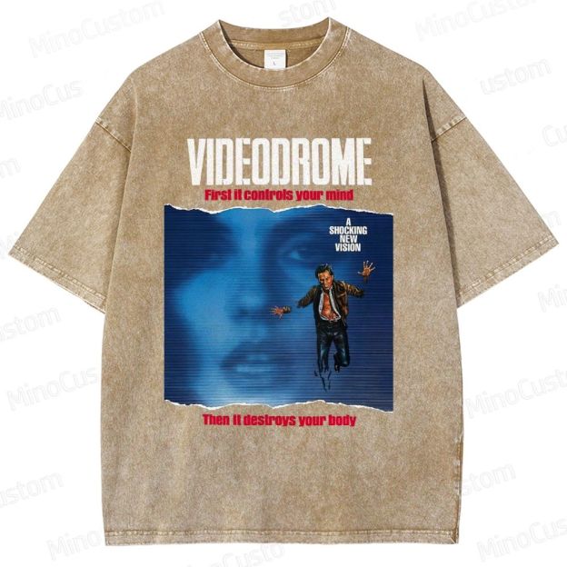 Vintage - Washed Videodrome Movie Graphic T - shirt