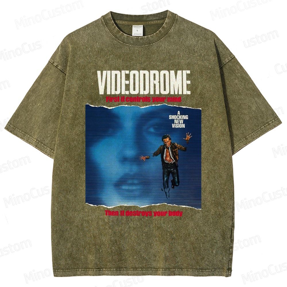 Vintage - Washed Videodrome Movie Graphic T - shirt