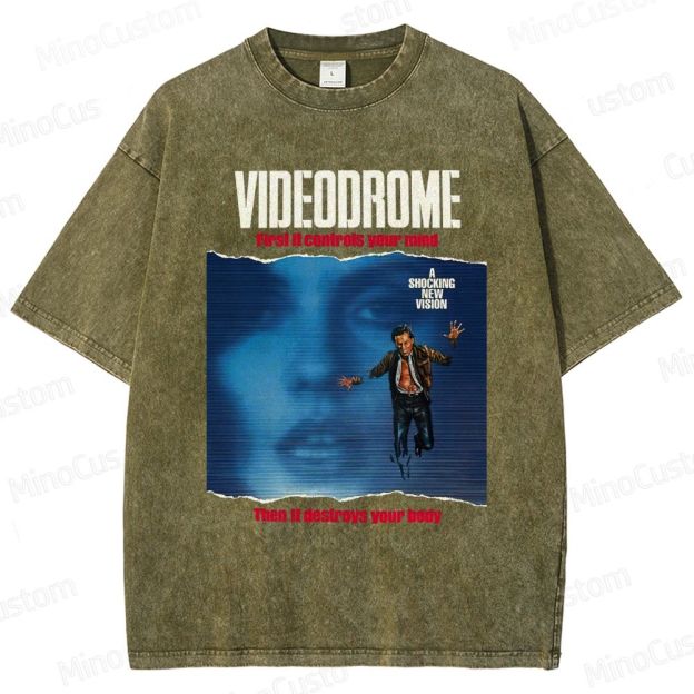 Vintage - Washed Videodrome Movie Graphic T - shirt