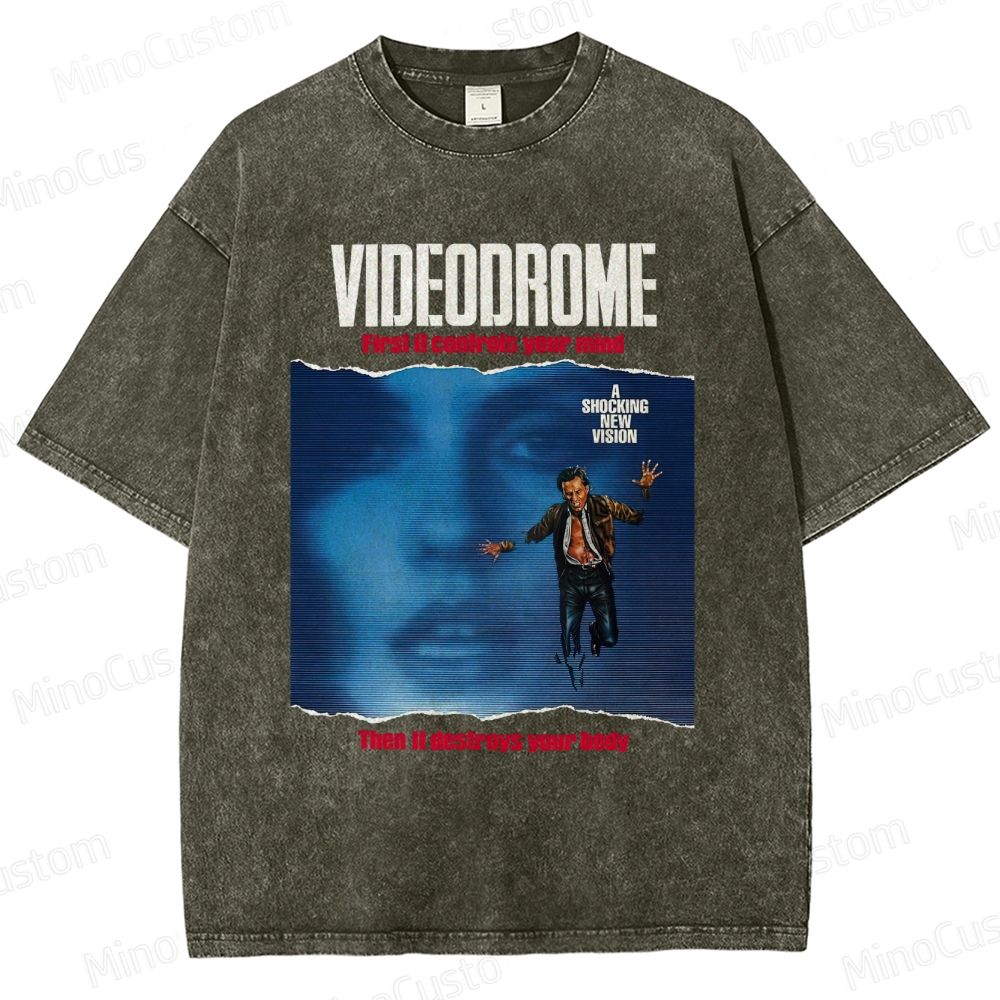 Vintage - Washed Videodrome Movie Graphic T - shirt