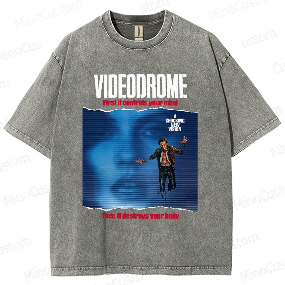 Vintage - Washed Videodrome Movie Graphic T - shirt