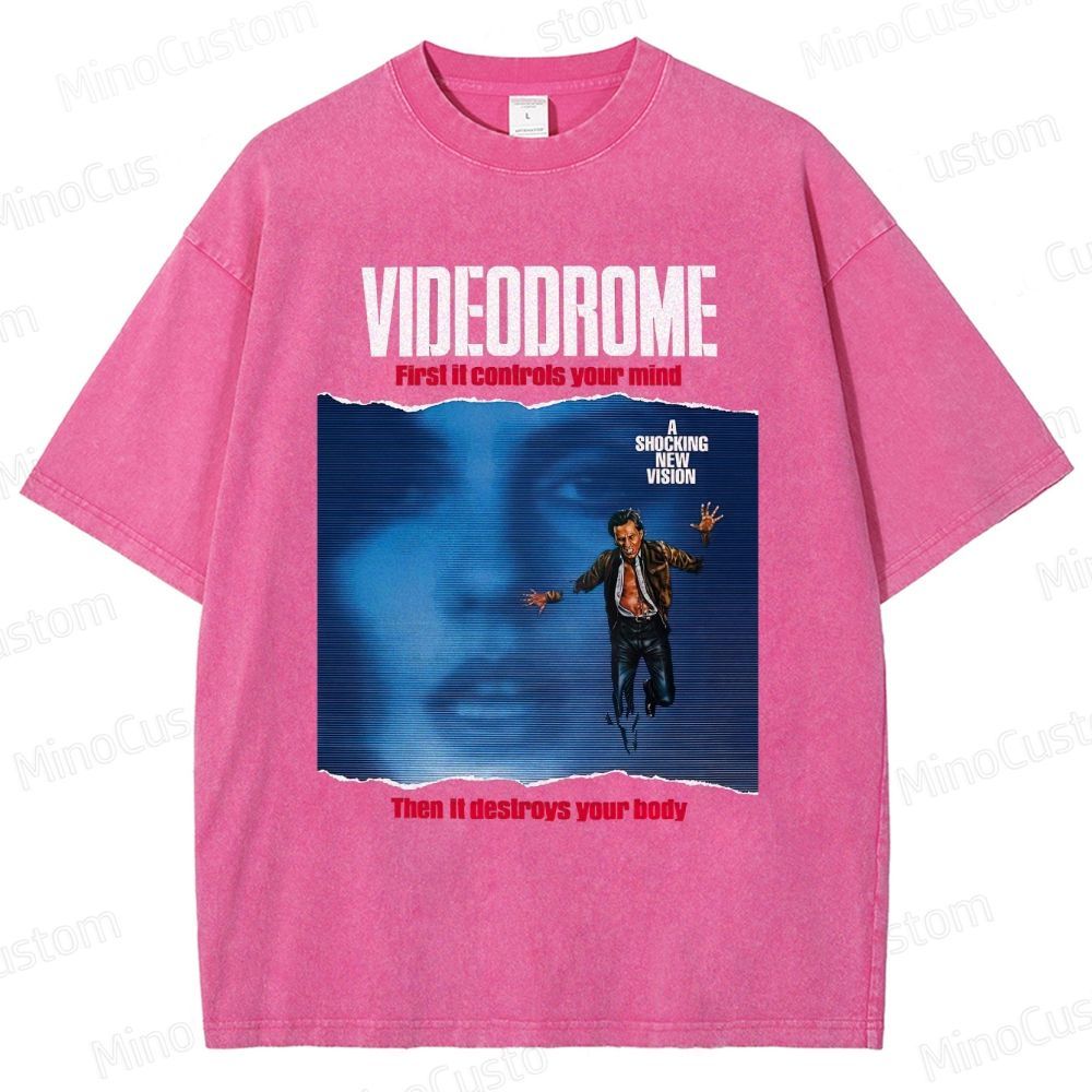 Vintage - Washed Videodrome Movie Graphic T - shirt