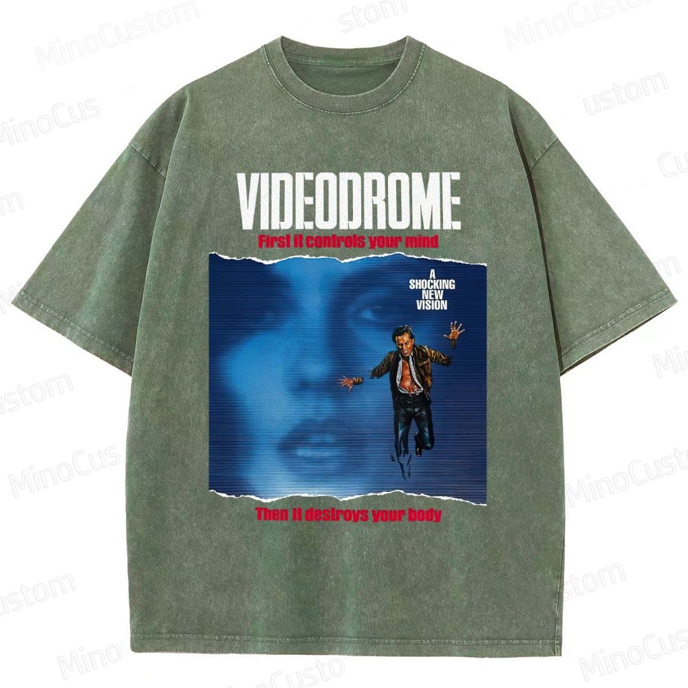 Vintage - Washed Videodrome Movie Graphic T - shirt