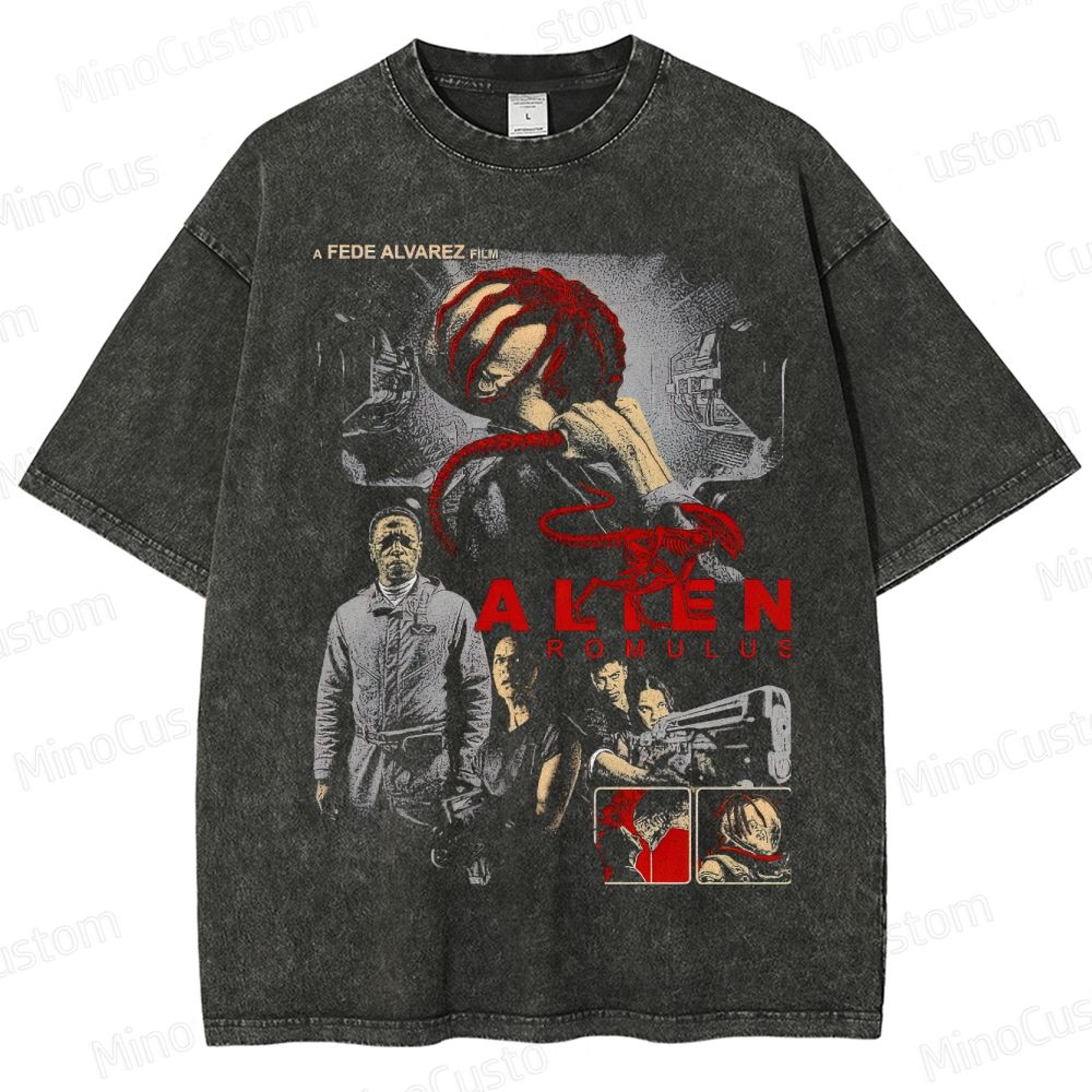 Vintage - Washed Alien: Romulus Movie Graphic T - shirt