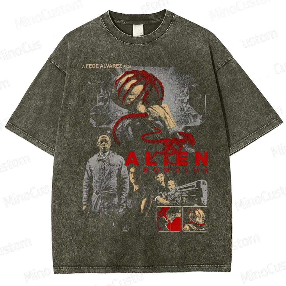 Vintage - Washed Alien: Romulus Movie Graphic T - shirt